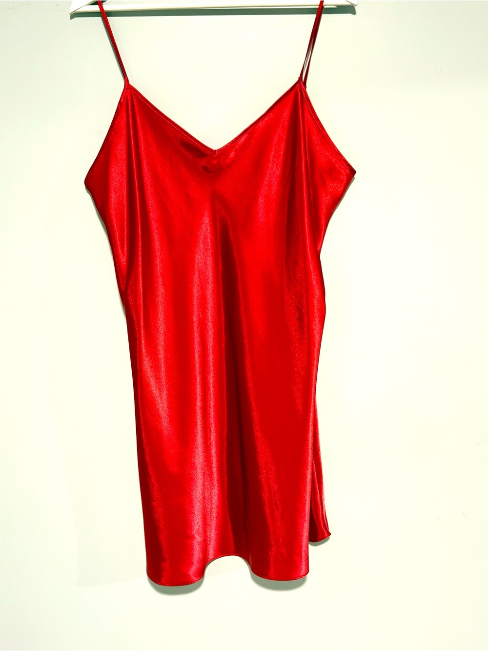 Gilligan & O'Malley Red Satin Chemise Nightgown Slip Dress Sleepwear XL